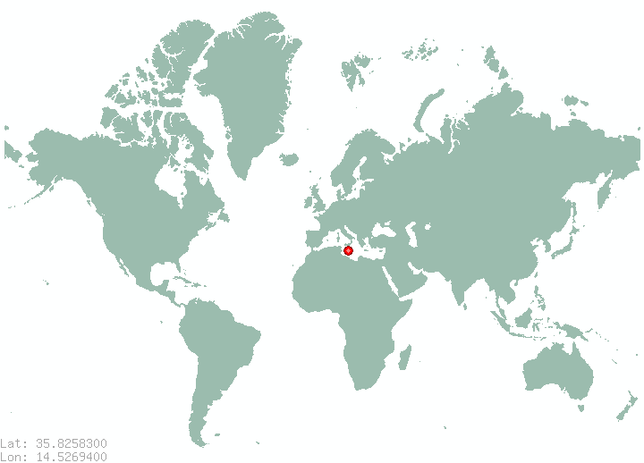 Birzebbuga in world map